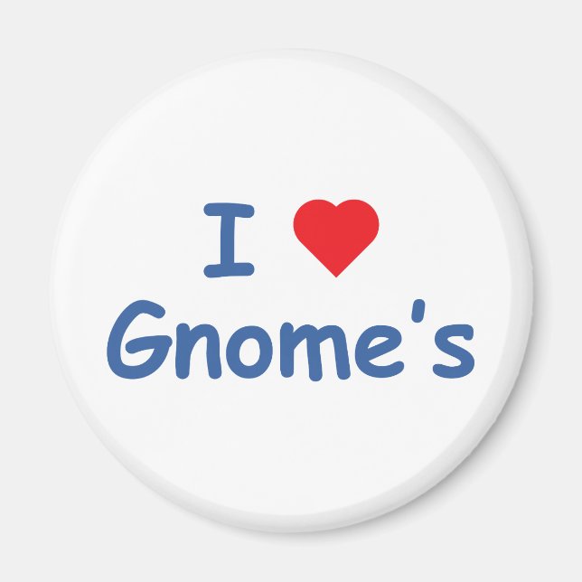 I Love Gnome's Magnet (Front)