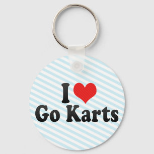 I Love Go Karts Key Ring