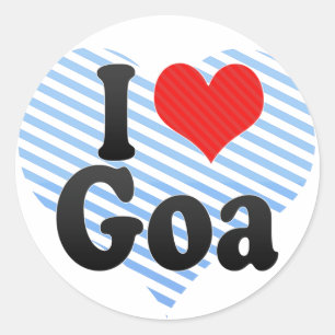 I Love Goa Classic Round Sticker