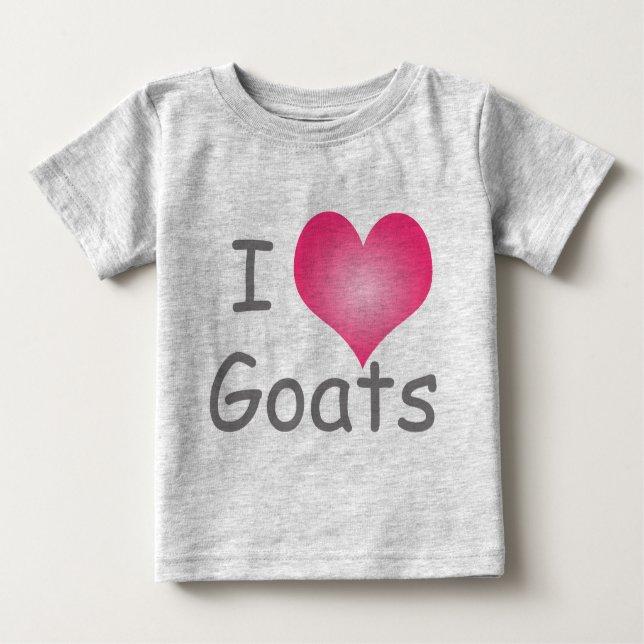 I Love Goats Baby T-Shirt (Front)