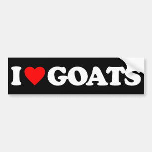 I LOVE GOATS BUMPER STICKER