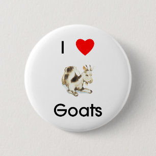I love goats Button