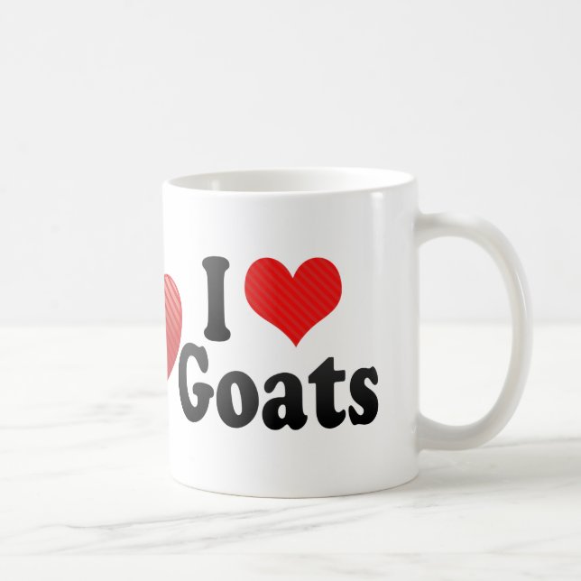 I Love Goats Coffee Mug (Right)