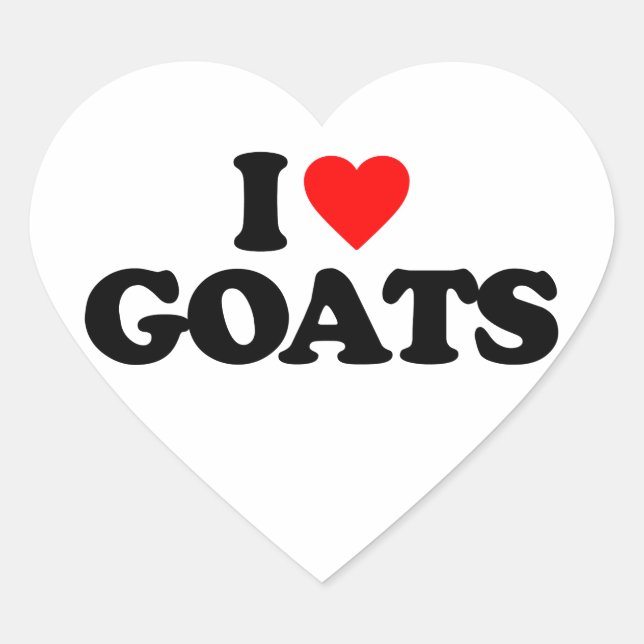 I LOVE GOATS HEART STICKER (Front)
