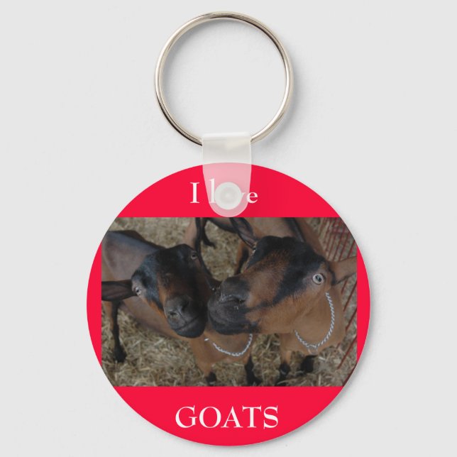 I love GOATS Key Ring (Front)