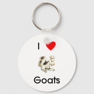 I love goats Keychain