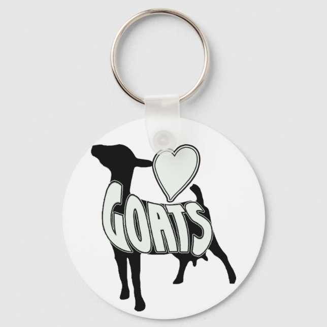 I LOVE GOATS LOGO ICON KEY RING (Front)
