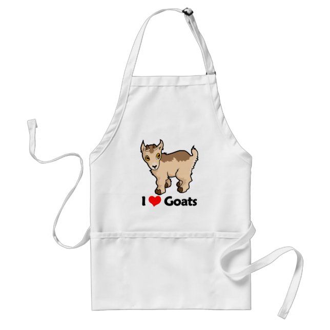 I Love Goats Standard Apron (Front)