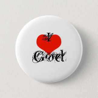 I Love God 6 Cm Round Badge