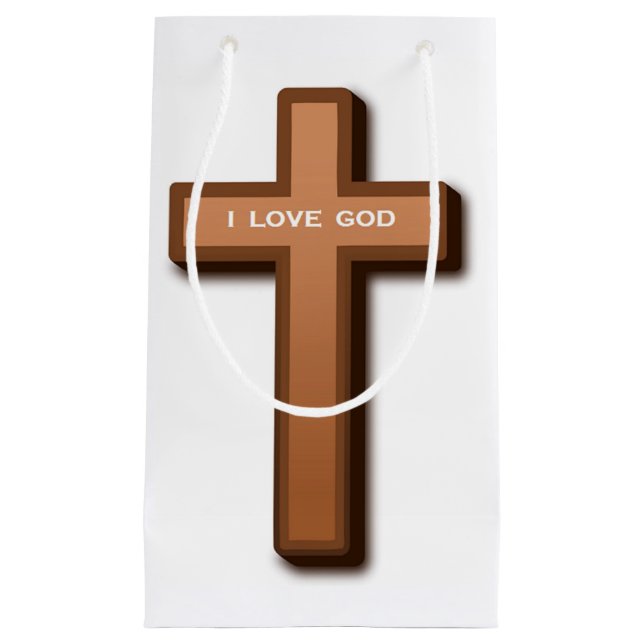 "I LOVE GOD" CROSS SMALL GIFT BAG (Front)