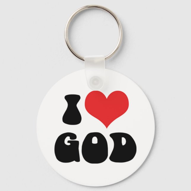 I Love God Keychain (Front)