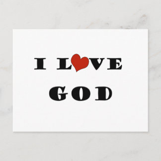 I Love God Postcard