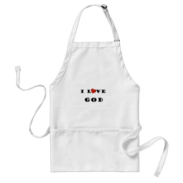 I Love God Standard Apron (Front)