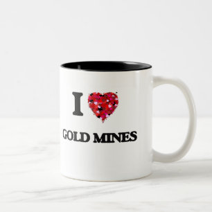 I Love Gold Mines Two-Tone Coffee Mug