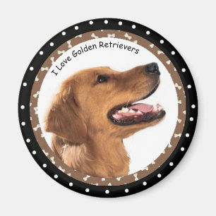 I love Golden Retrievers  Magnet
