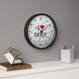 I Love Golf Clock