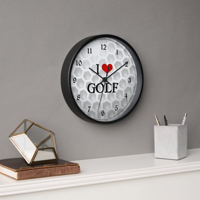 I Love Golf Clock (Office)