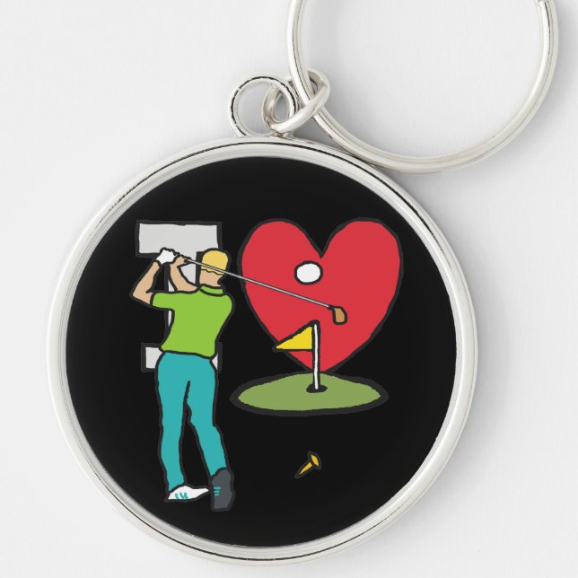 I Love Golf Key Ring (Front)