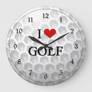 I Love Golf Large Clock