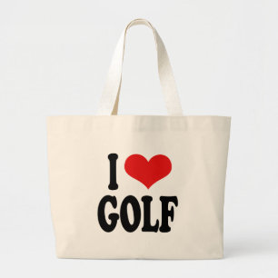 I Love Golf Large Tote Bag