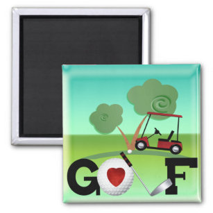 I Love Golf Magnet