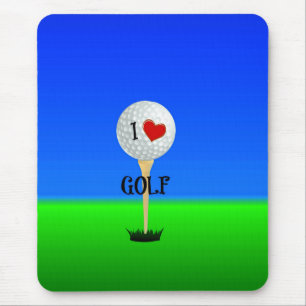 I Love Golf Mouse Pad