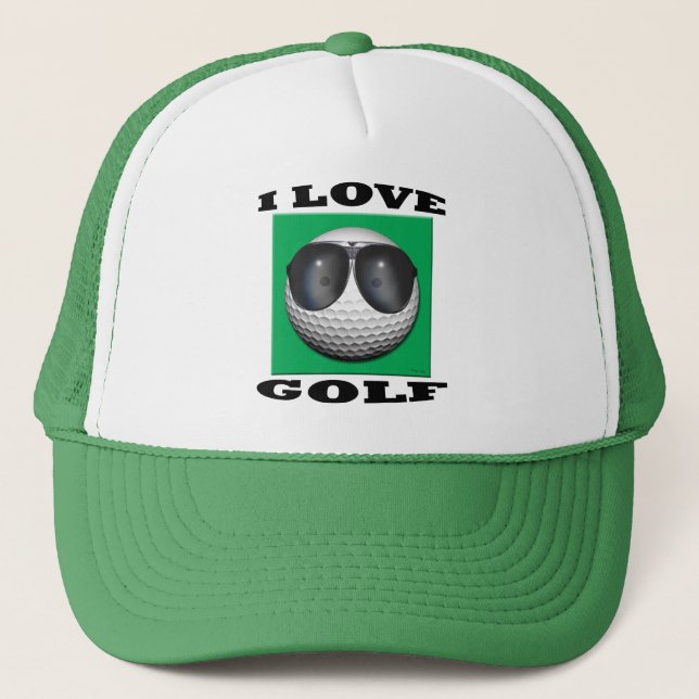 I LOVE GOLF TRUCKER HAT (Front)