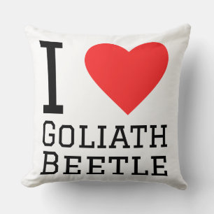 I love Goliath beetle Cushion