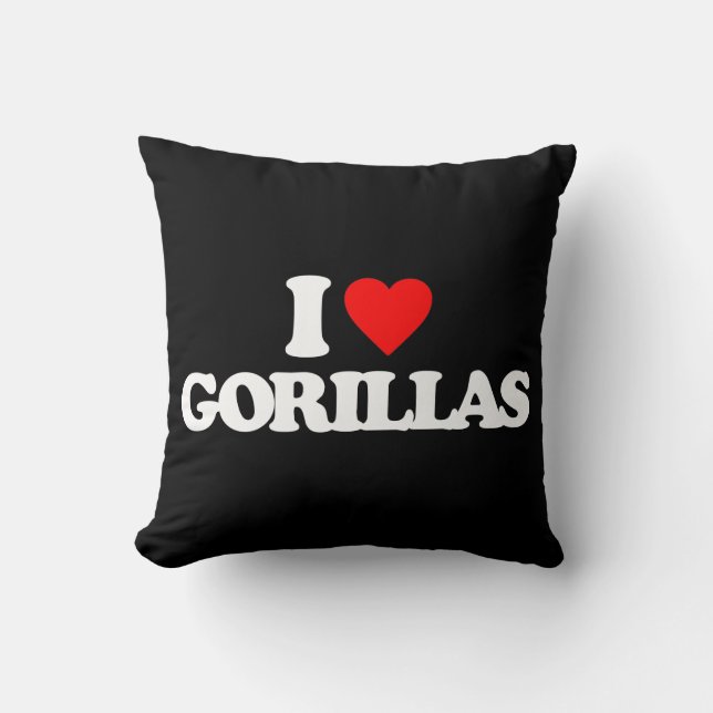 I LOVE GORILLAS CUSHION (Front)