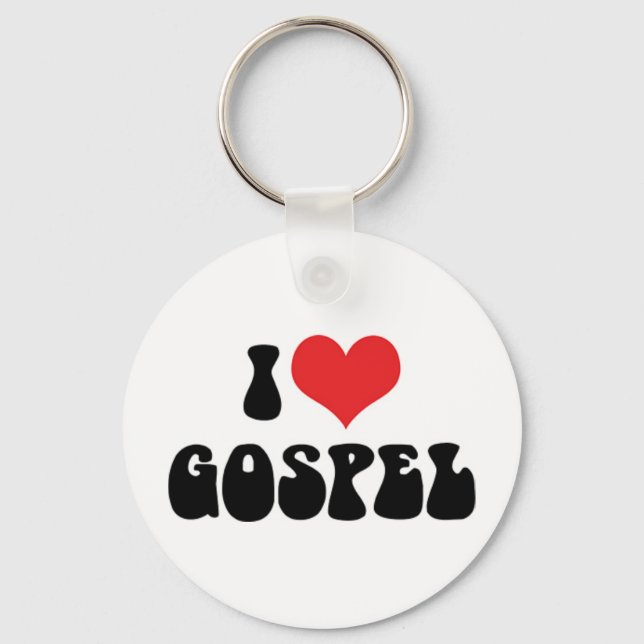 I Love Gospel Keychain (Front)