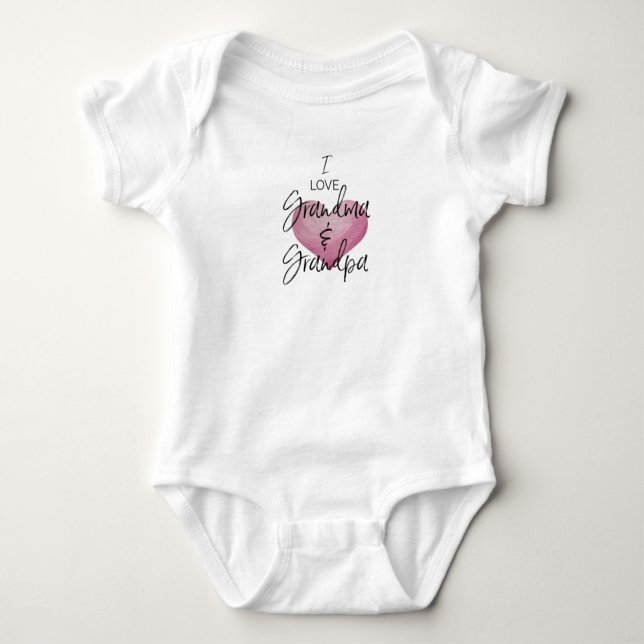 I LOVE GRANDMA baby one-piece  Baby Bodysuit (Front)