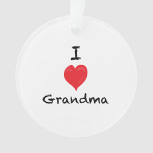I Love Grandma Custom 2 Sided Photo Ornament
