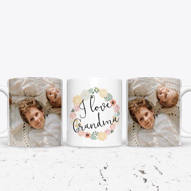 I Love Grandma Custom Photo Mug (Creator Uploaded)