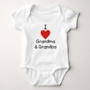 I Love Grandma & Grandpa Baby Bodysuit