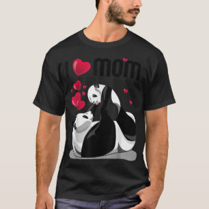 I Love Grandma Mummy Mum Mama Family Baby Panda Be T-Shirt