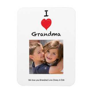 I Love Grandma Photo Magnet Keepsake