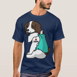 I Love Grandma Tattoo English Springer Spaniel Dog T-Shirt