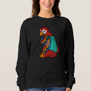 I Love Grandma Tattoo Parrot Grandmother Bird Pet Sweatshirt