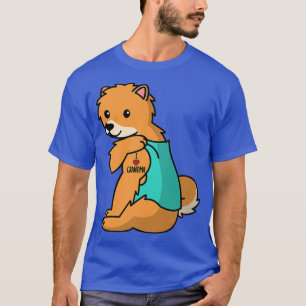 I Love Grandma Tattoo Pomeranian Grandmother Dog T-Shirt