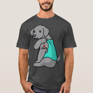 I Love Grandma Tattoo Weimaraner Grandmother Dog T-Shirt