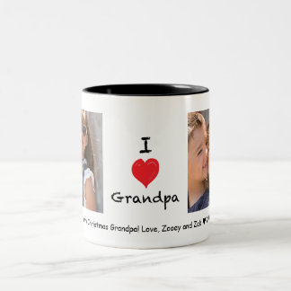 I love Grandpa 2 Photo Customisable Mug