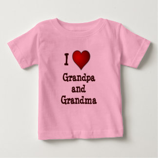 I Love grandpa and grandma infant/toddler shirt