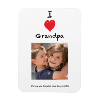 I Love Grandpa Photo Magnet Keepsake