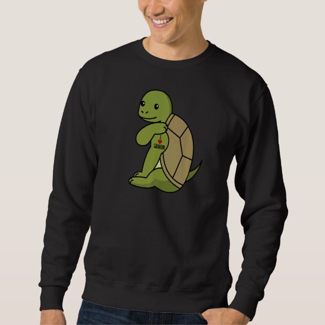 I Love Grandpa Tattoo Tortoise Grandfather Pet Sweatshirt (Front)