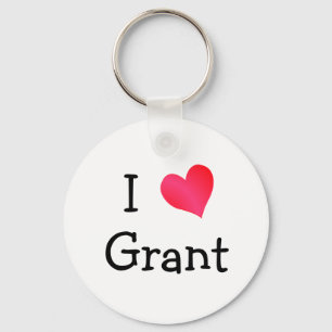 I Love Grant Key Ring
