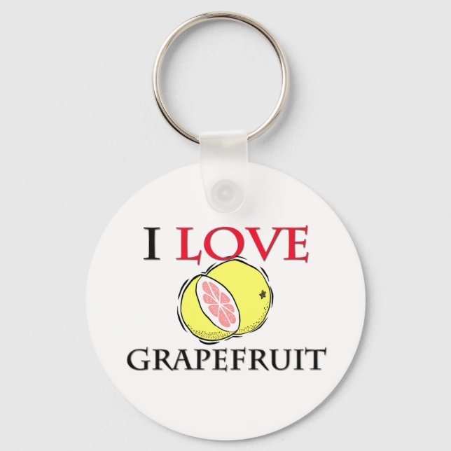 I Love Grapefruit Key Ring (Front)