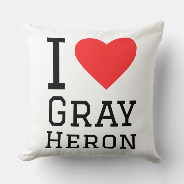 I love gray heron cushion (Front)
