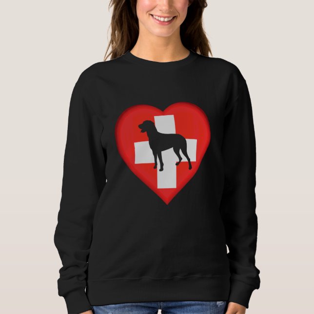 I Love Great Swiss Mountain Dog Large Swiss Mounta Sweatshirt (Front)
