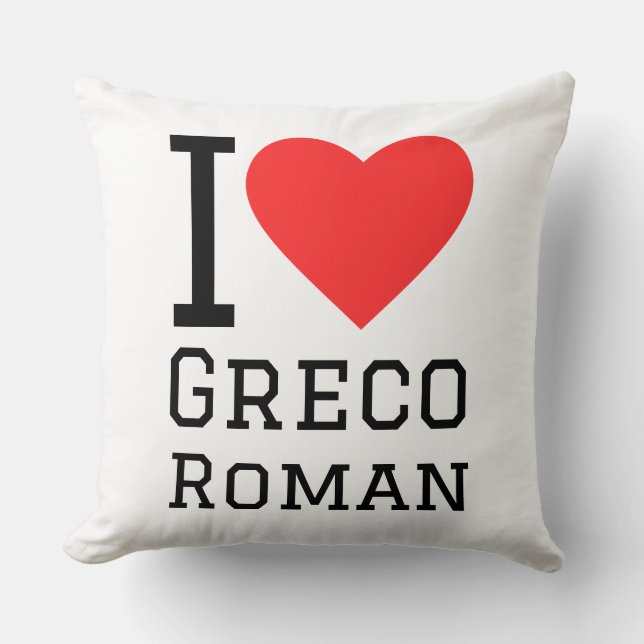 I love Greco Roman Cushion (Front)