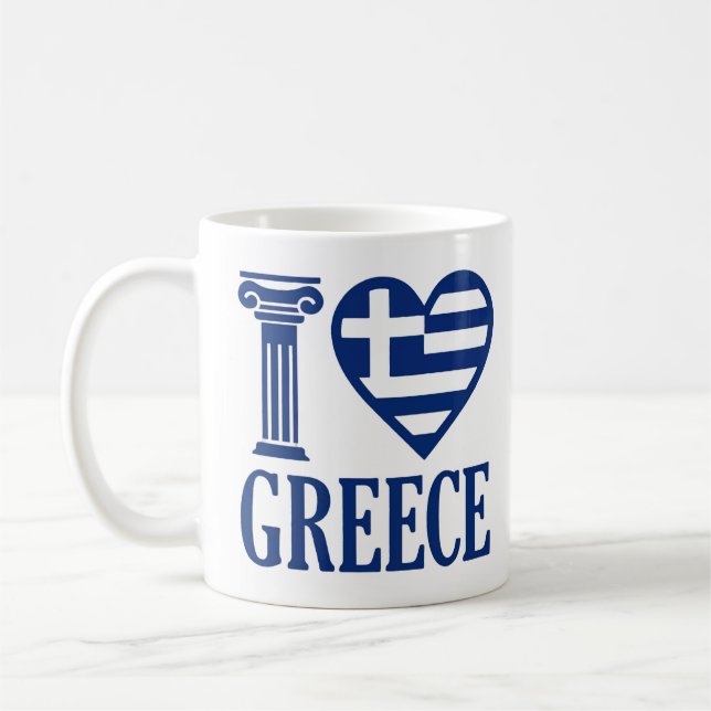 I love Greece Coffee Mug (Left)